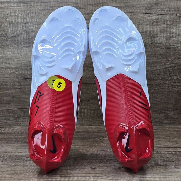 Nike Vapor Edge Pro 360 2 TB Men\'s 15 White Red Football Cleats (FN7759-108) NEW main image 5